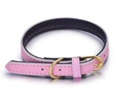 100% Genuine Leather Dog Pet Collar Soft Padded Comfortable Adjustable Quality
