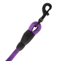 5FT Service Dog Rope Leash Lead Train Padded Handle Reflective Nylon M L Black