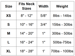 ALL ACCESS K-9 Service Dog Collar Canine Adjustable Red Reflective Buckle XS-XL