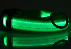 SAFETY LED Dog Pet Light Up Collar Night Glow Adjustable Bright 6 Color XS S L