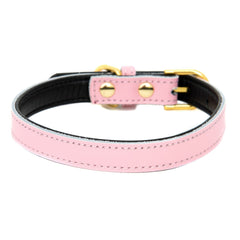 100% Genuine Leather Dog Pet Collar Soft Padded Comfortable Adjustable Quality