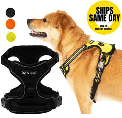 Dog Harness No Pull Pet Harness Adjustable Reflective Vest 100% Oxford Strong L