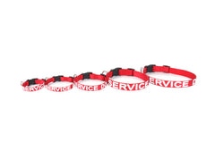 ALL ACCESS K-9 Service Dog Collar Canine Adjustable Red Reflective Buckle XS-XL
