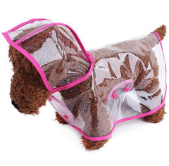 Dog Transparent Raincoat Jacket with Hoodie